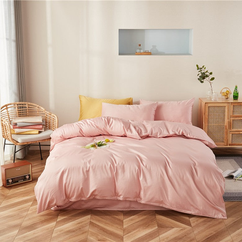 Premium Satin-Feel Bettwäsche- und Kissenbezug-Set mit verstecktem Reißverschluss