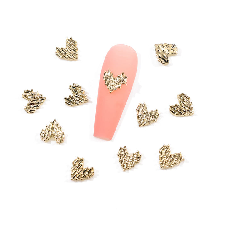 Herzförmige Nagelkunst Charms