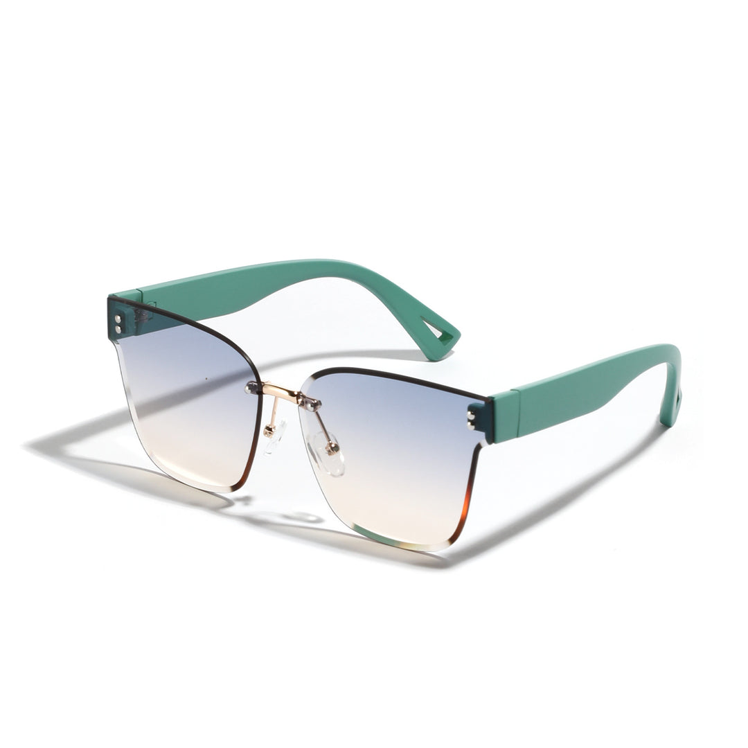 Damen modische Sonnenbrille mit elegantem Rahmen und breiten Gläsern Karnz