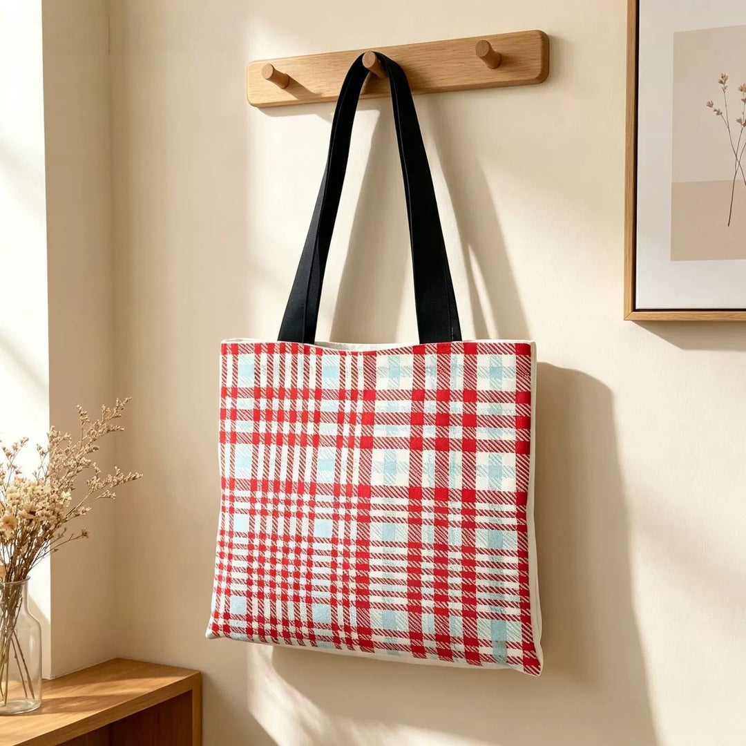 Stylische gestreifte Canvas-Tasche