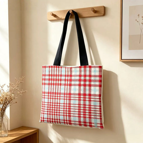 Stylische gestreifte Canvas-Tasche