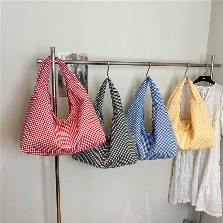 WoGingham Print Slouchy Schultertasche Karnz