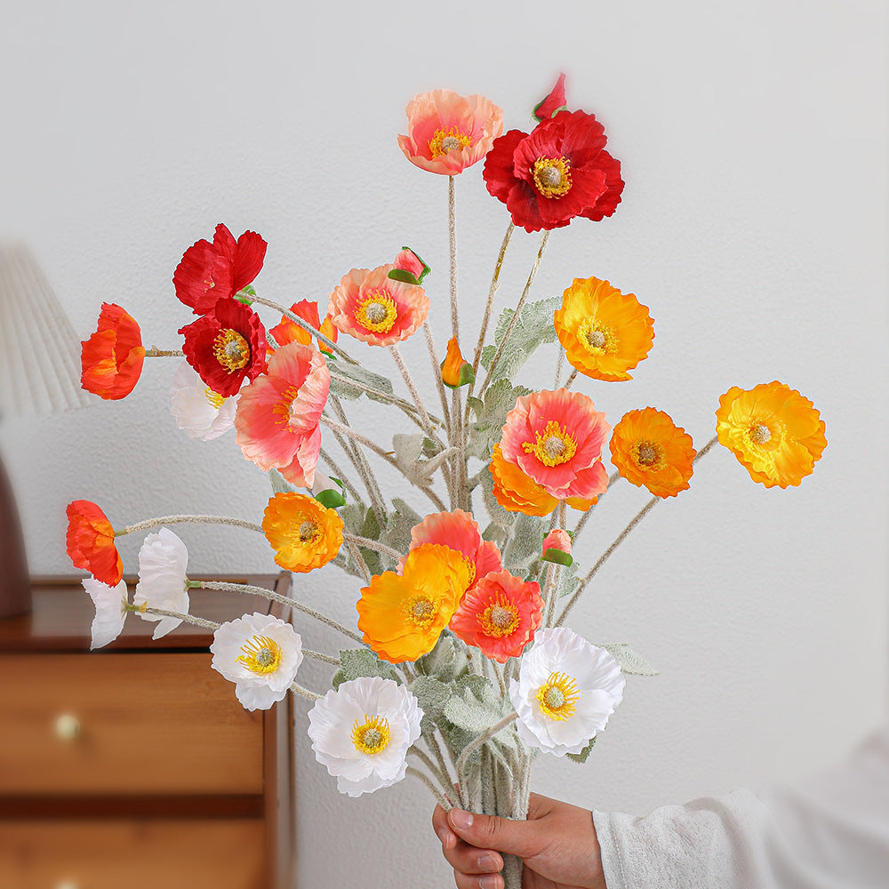 Dekorativer Kunst-Mohnblumenstrauß Karnz