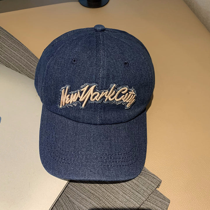 Bestickte Denim-Baseballmütze