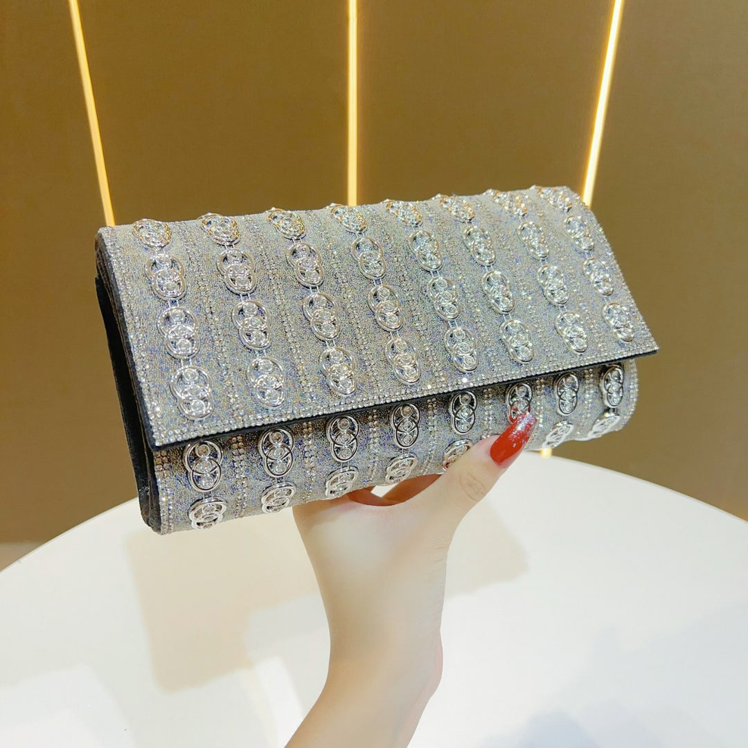 Dekorativer Strass-Clutch