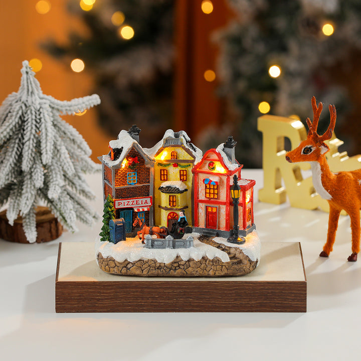 LED Beleuchtete Weihnachts-Candy-Shop-Figurine Karnz