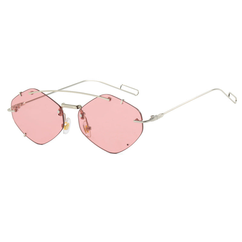 Damen geometrische Sonnenbrille mit ultraleichtem Metallrahmen Karnz