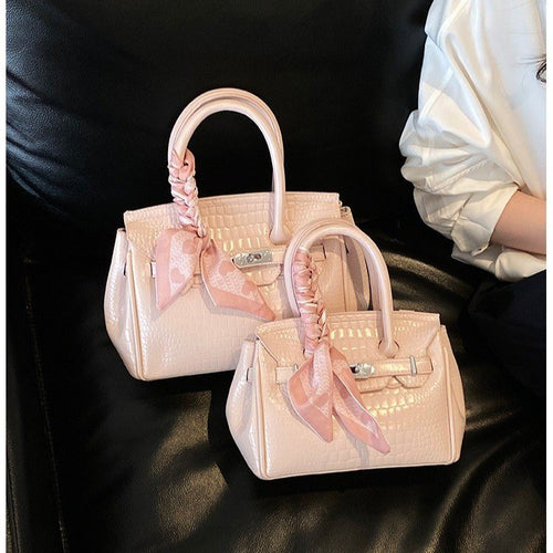 Elegante Krokodil-Prägung Handtasche Karnz