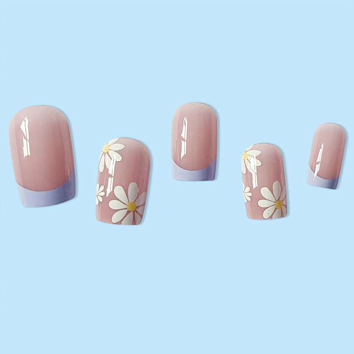Künstlerische florale Acryl-Nagelerweiterungen Karnz