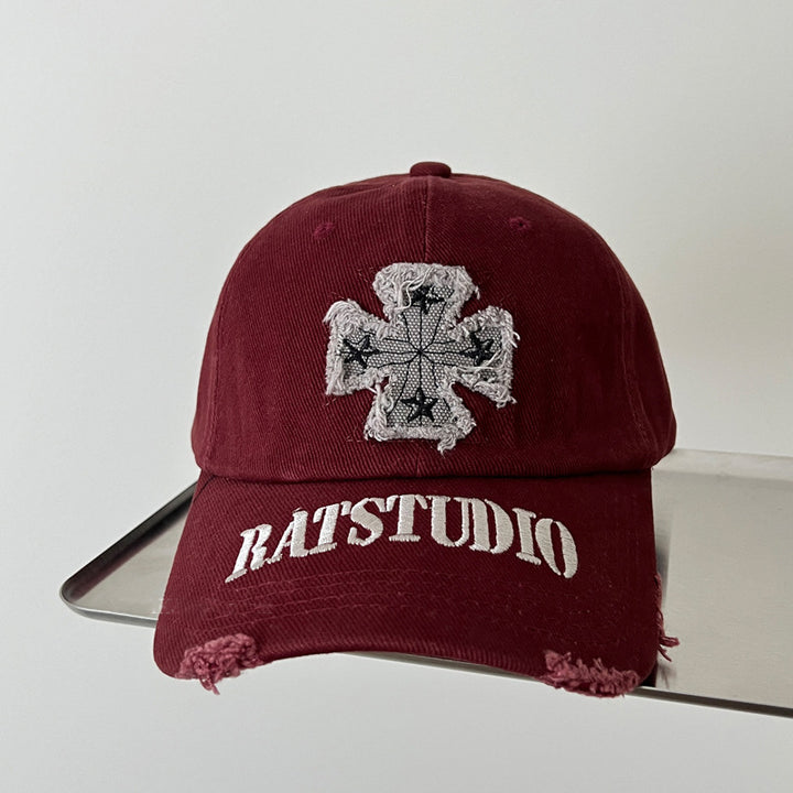 Verwaschene Baumwollmütze mit einzigartigem Grafikdesign