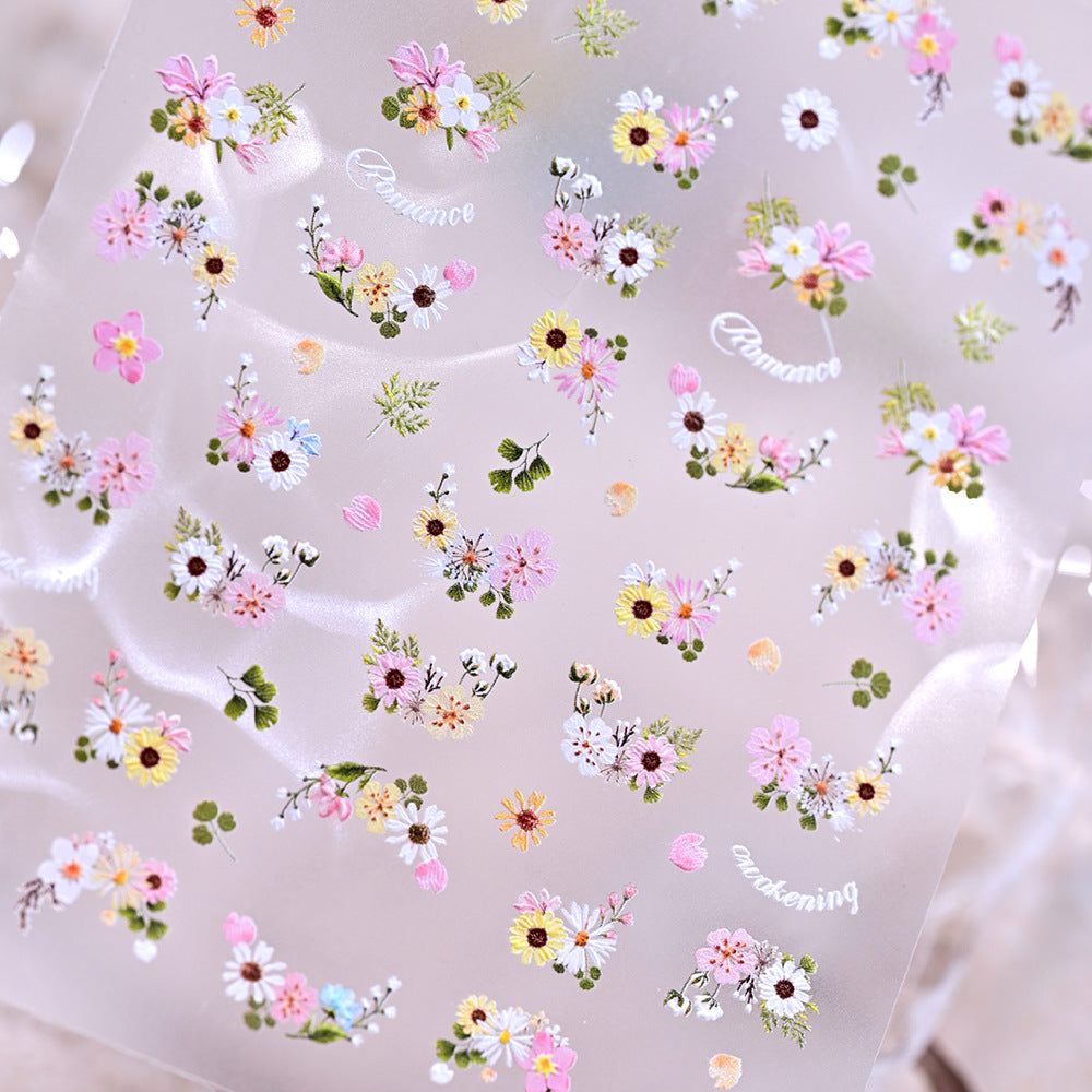 Floral Nagelkunst Aufkleber