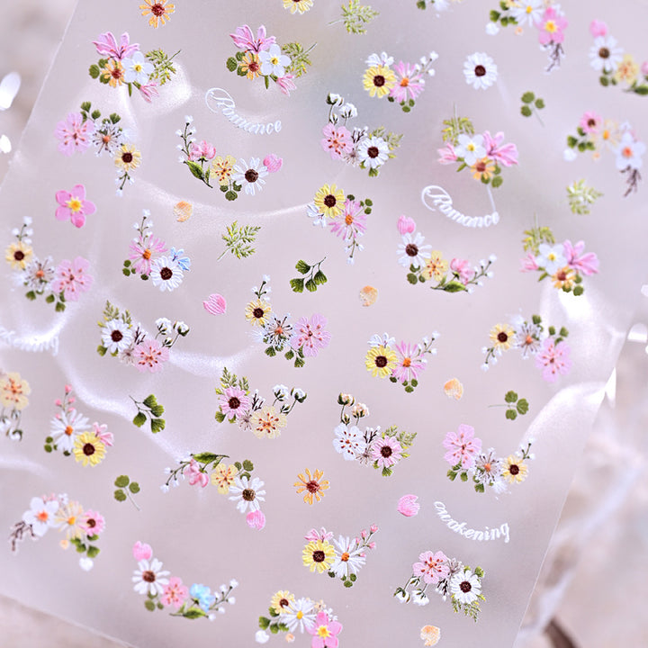 Floral Nagelkunst Aufkleber