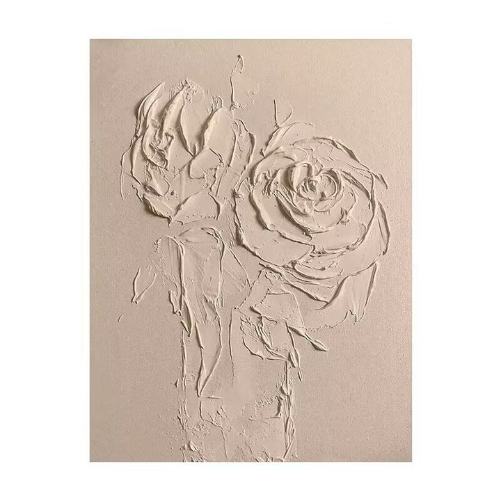 Strukturiertes Floral Relief Leinwandkunst