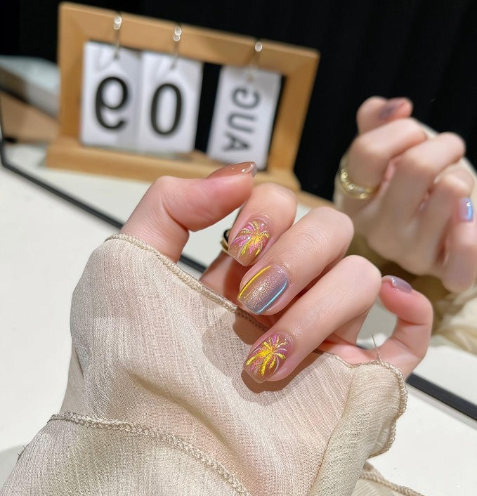 Dekorative Glitzer French Tip Nagelverzierungen Karnz