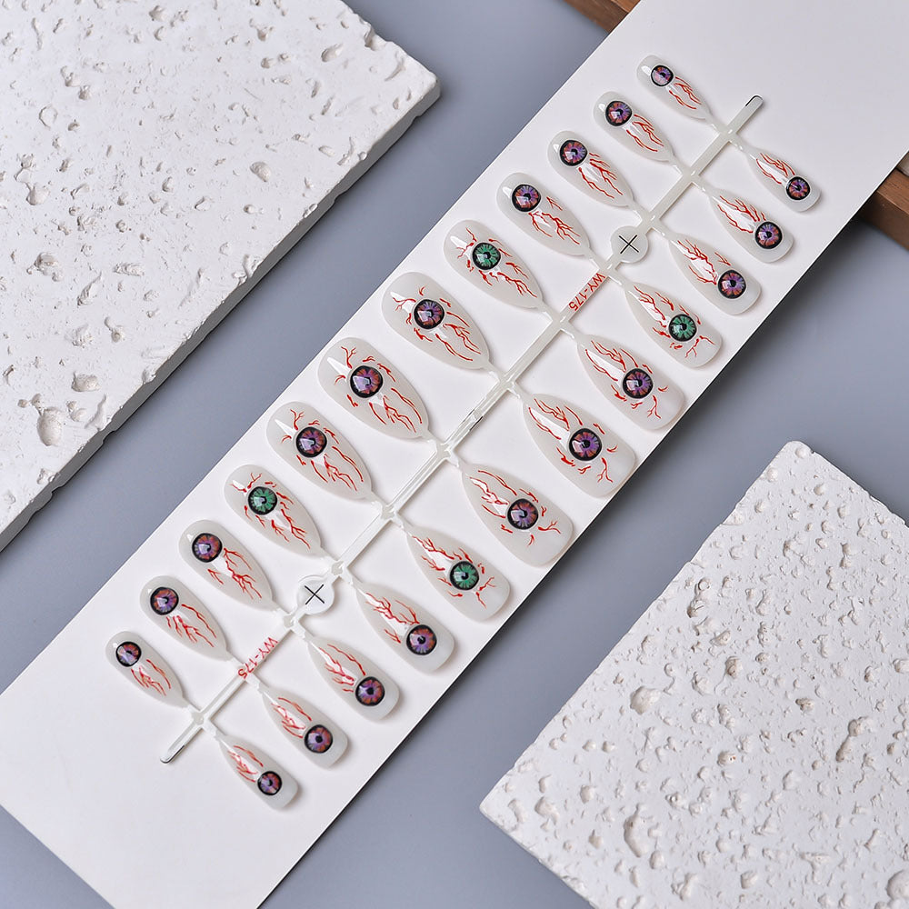 Künstlerisches Augen-Themen Presse-auf Nagelset Karnz