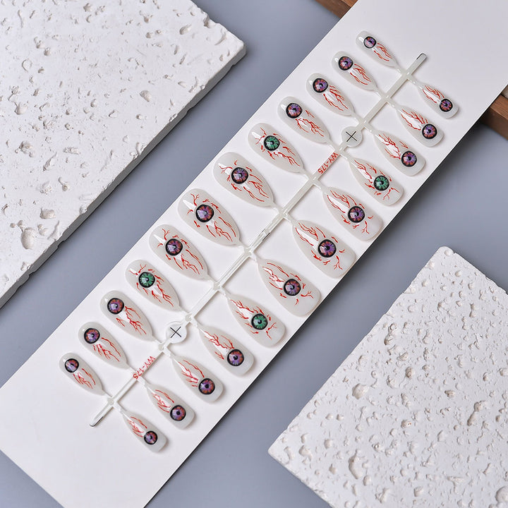 Künstlerisches Augen-Themen Presse-auf Nagelset Karnz