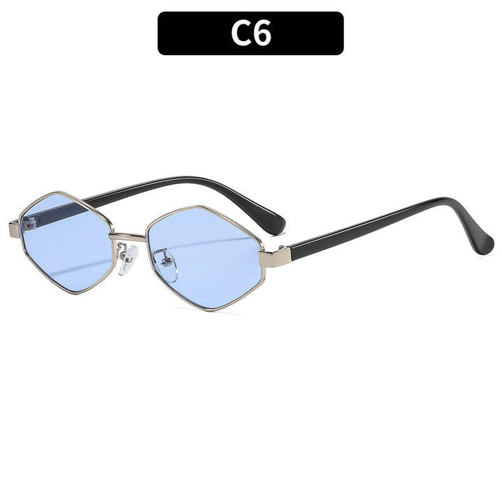 Sechseckige Rahmen Sonnenbrille