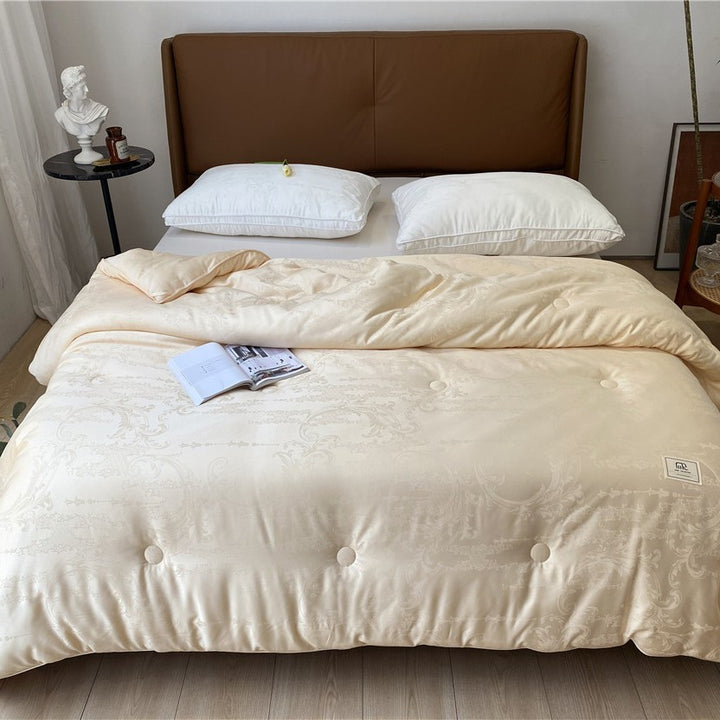 Luxuriöse Jacquard-Seiden-ähnliche hypoallergene Decke Duvet