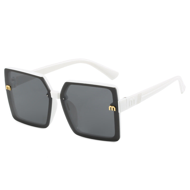 Damen modische quadratische Sonnenbrille mit verspiegeltem Verlauf Karnz