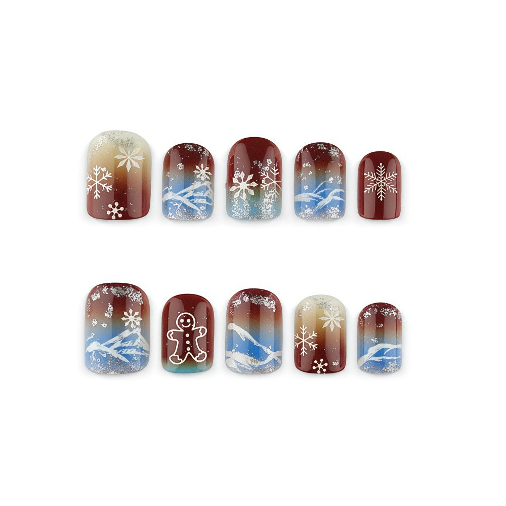 Dekorative Winter-Nagelkunst Karnz