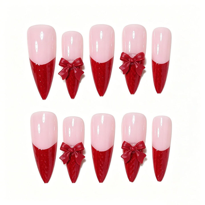 Künstlerische Stiletto Press-On Nagelspitzen Karnz