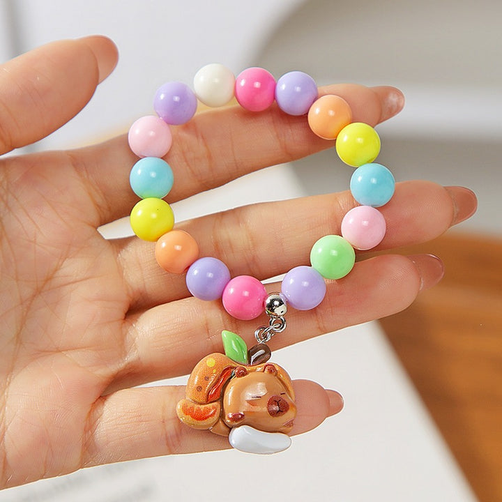 Buntes Kinderarmband mit Bearbeitetem Anhänger Karnz