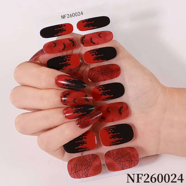 Halloween-inspirierte Nagelkunst-Wraps