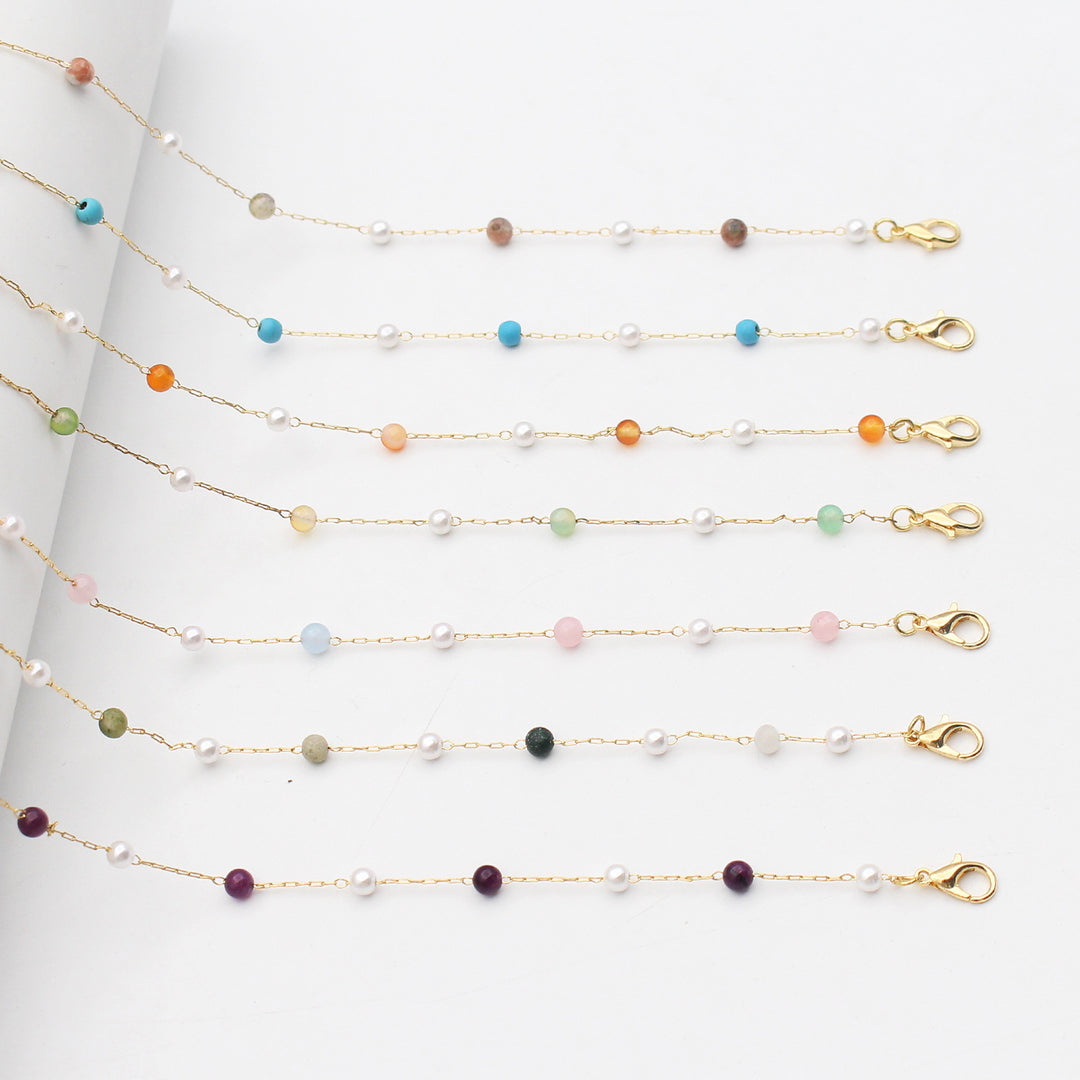 Elegante Mehrfarbige Brillenkette Karnz