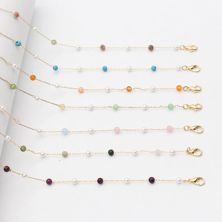 Elegante Mehrfarbige Brillenkette Karnz