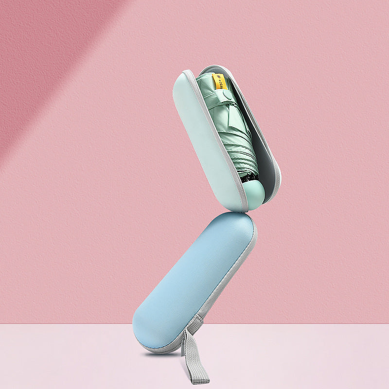 Damen eleganter und kompakter UV-Schutzschirm mit versiegeltem Trageetui Karnz