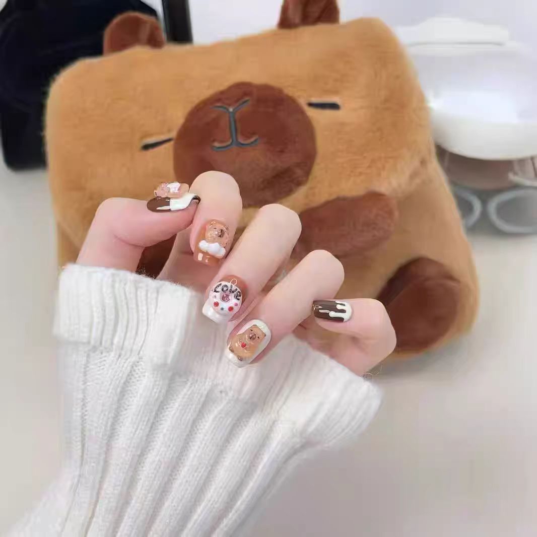 Künstlerisches Floral Design Press-On Nagel Set Karnz