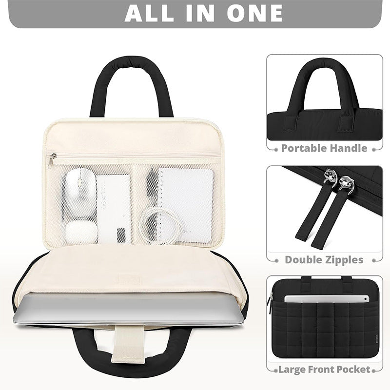 Gepolsterte Laptop-Handtasche mit Vielseitigen Innenfächern Karnz