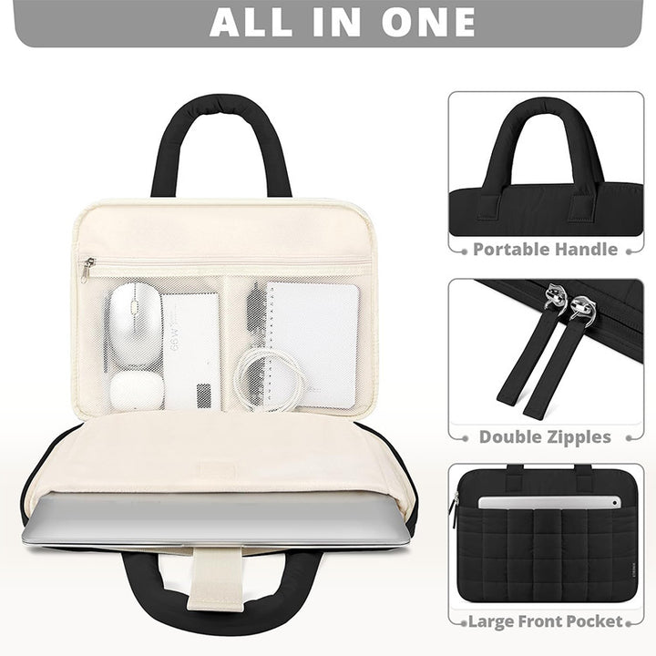 Gepolsterte Laptop-Handtasche mit Vielseitigen Innenfächern Karnz