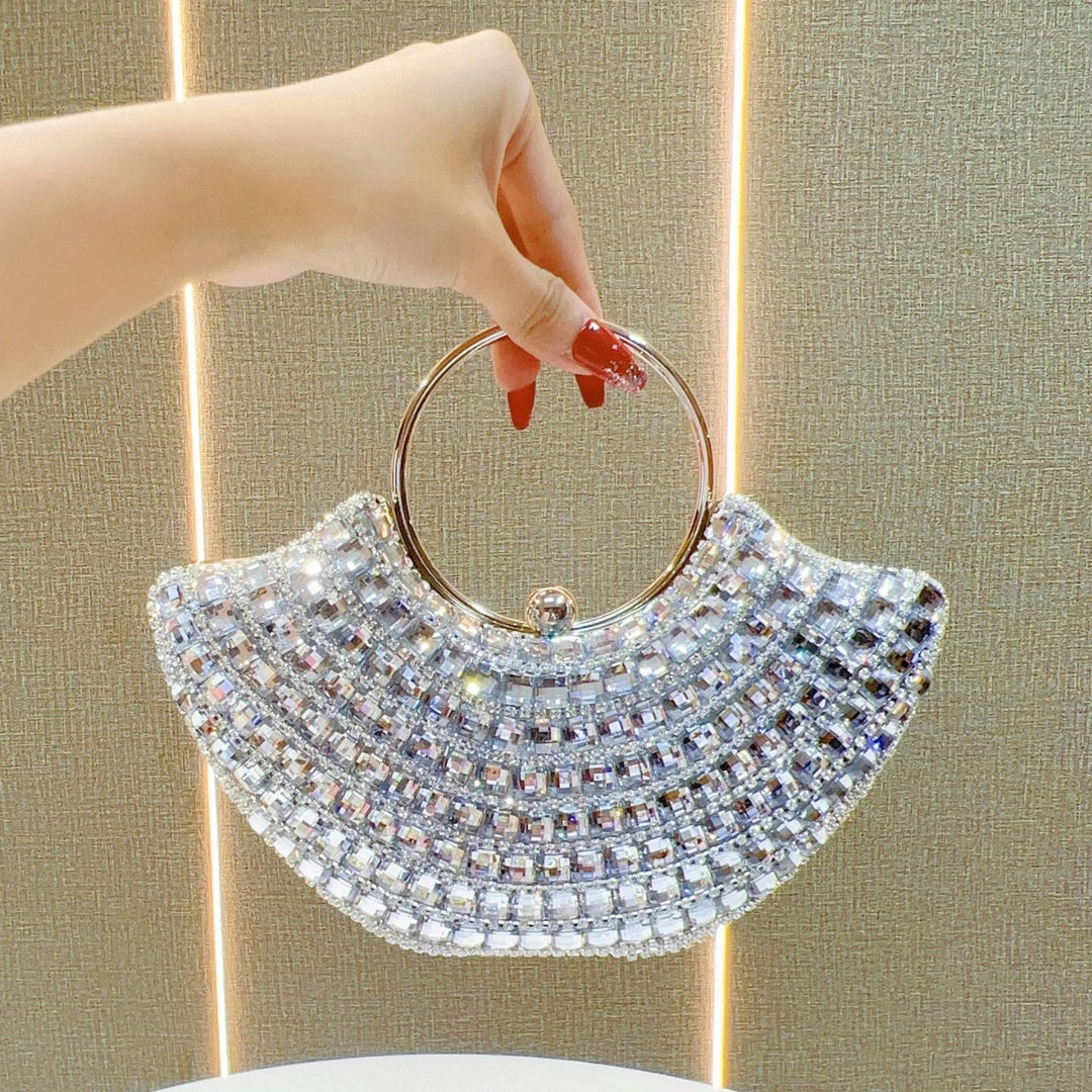 Rhinestone-beschmückte Clutch-Handtasche