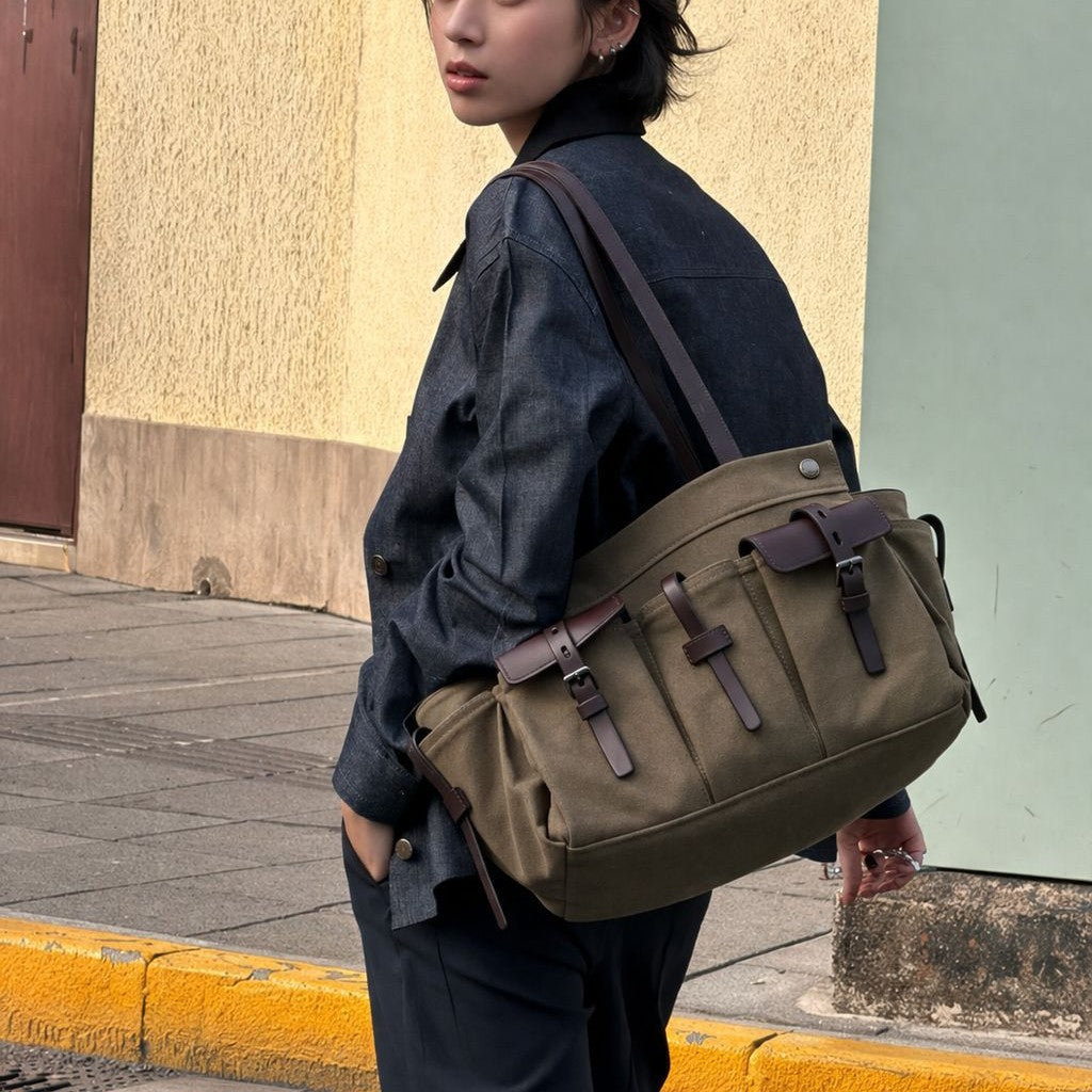 Multi-Taschen Canvas Tote Handtasche