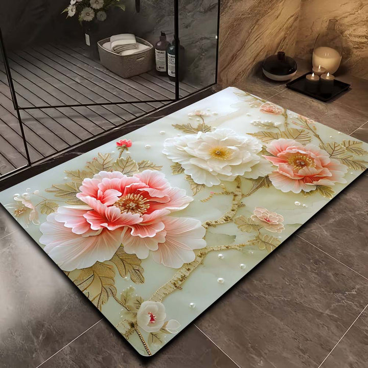 Blumenmuster Badezimmermatte