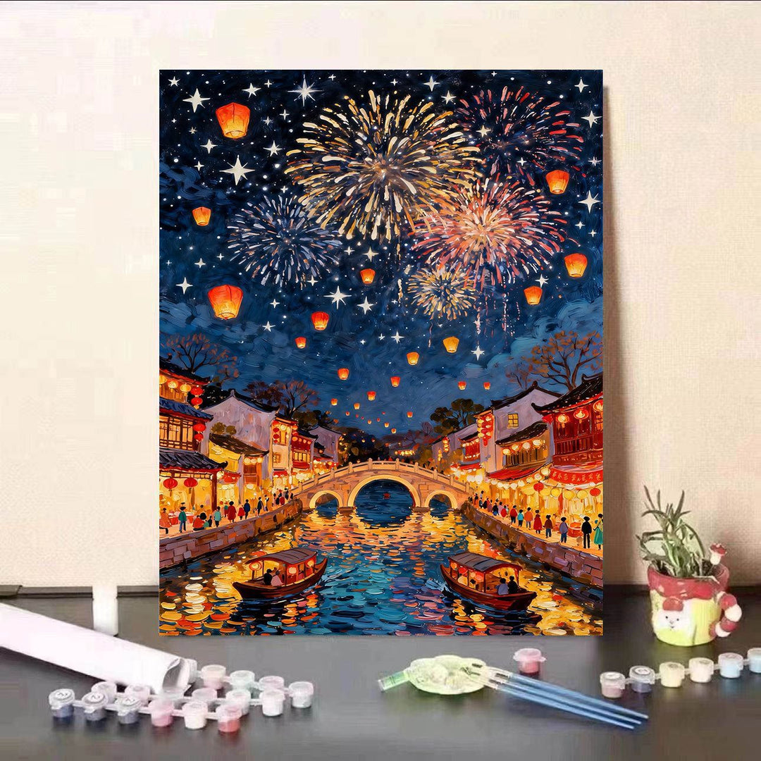 DIY Malen nach Zahlen Leinwand Kunst Kit Karnz