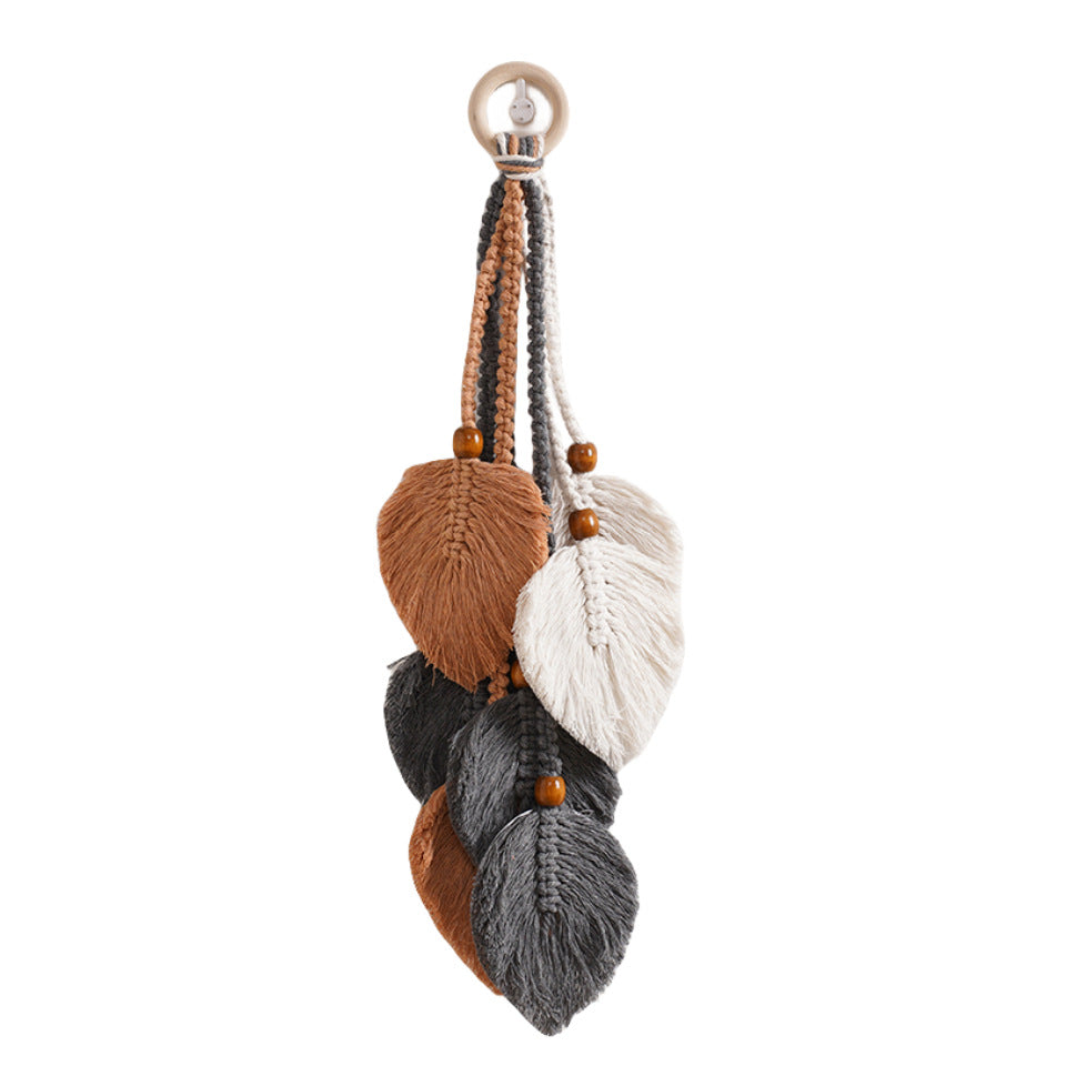 Macrame Blatt Wandbehang Dekor Karnz