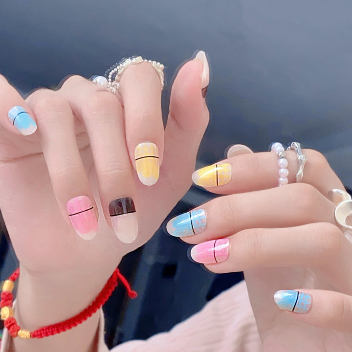Kreatives Muster Press-On Nagelset