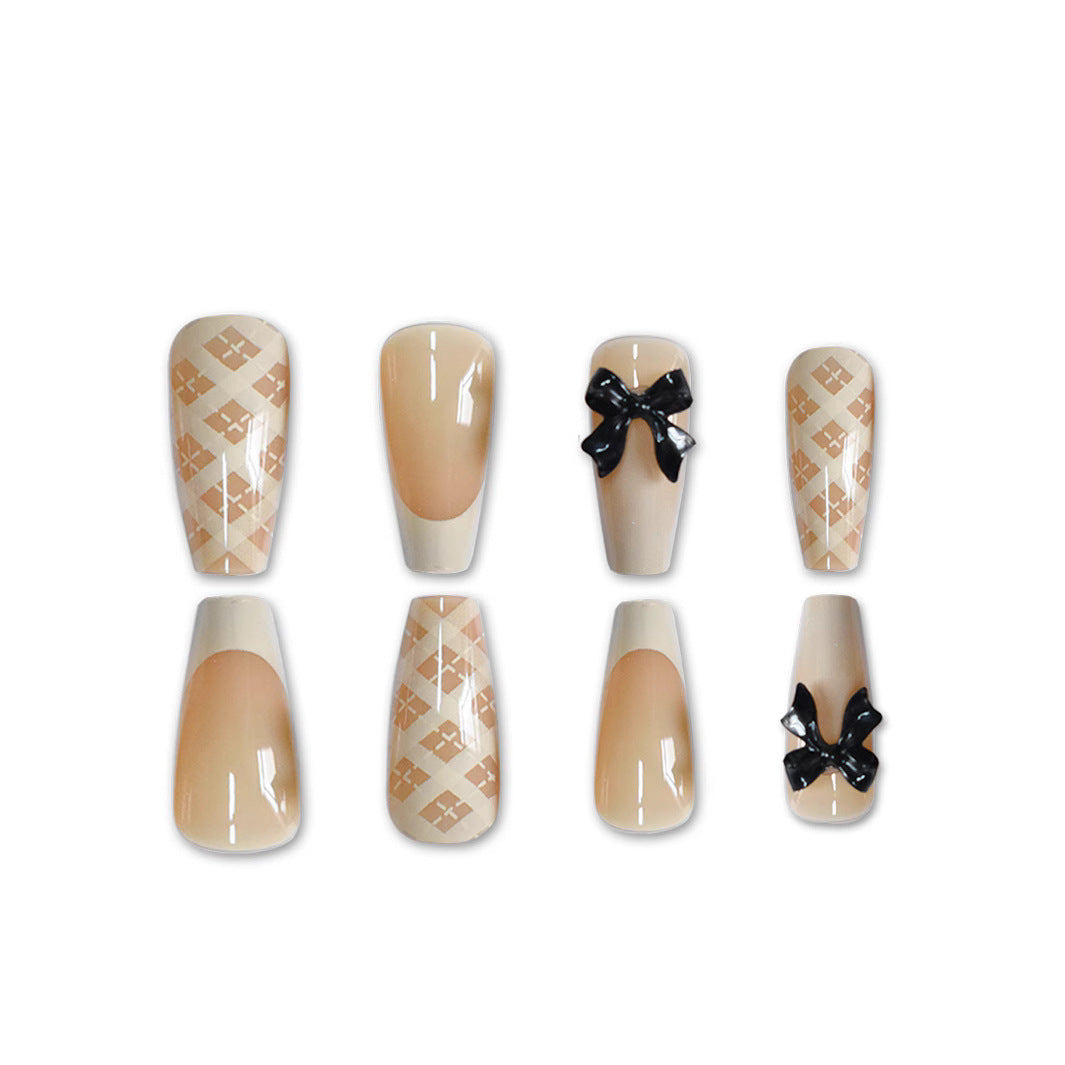 Elegante lange Druck-Nagelkunst Karnz