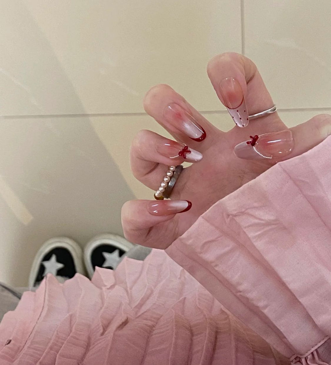 Elegante maßgeschneiderte Acryl-Nagelverlängerungen Karnz