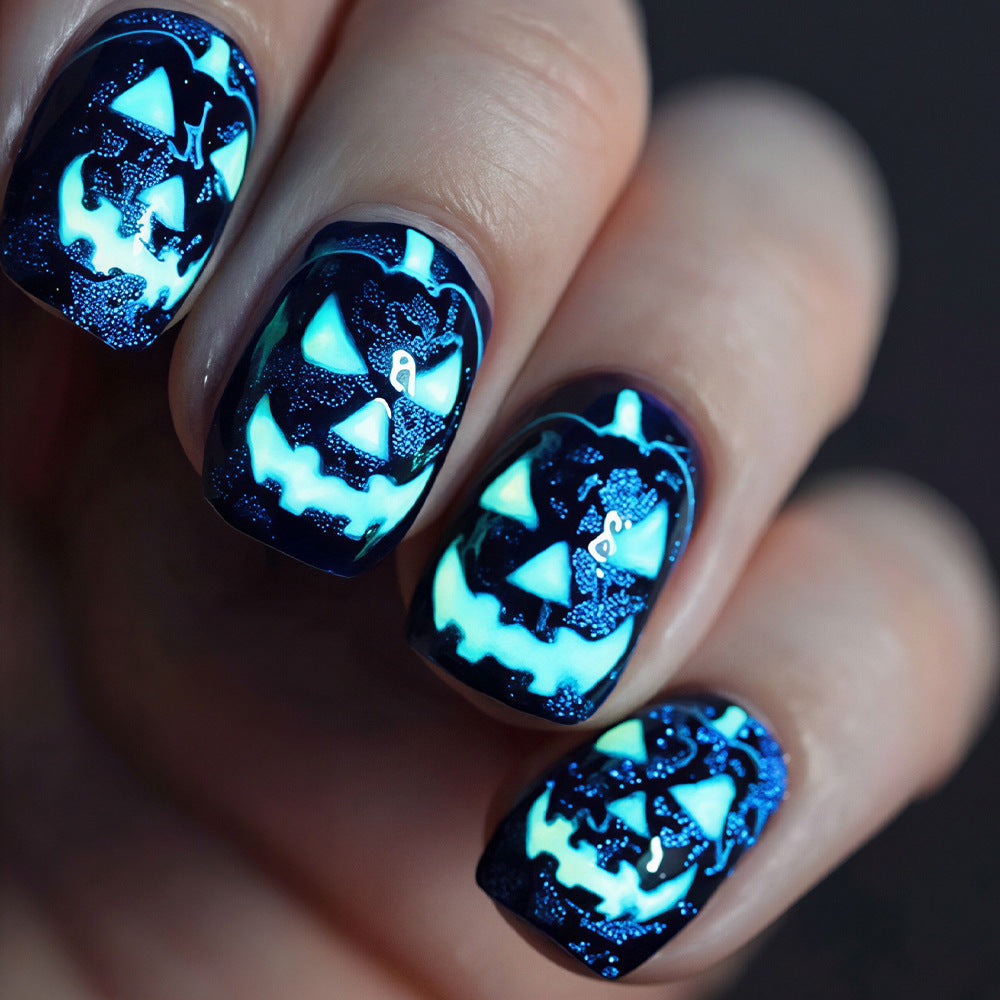 Halloween Leuchten-im-Dunkeln Press-On Nagelkunst Karnz