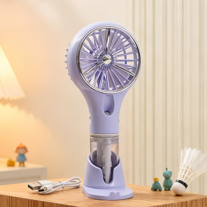 Unisex Tragbarer Sprüh-Handventilator mit USB-Ladefunktion und ergonomischem Design Karnz
