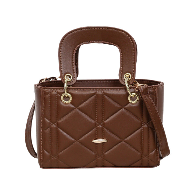 Gepolsterte Mini-Handtasche mit dualen Trageoptionen