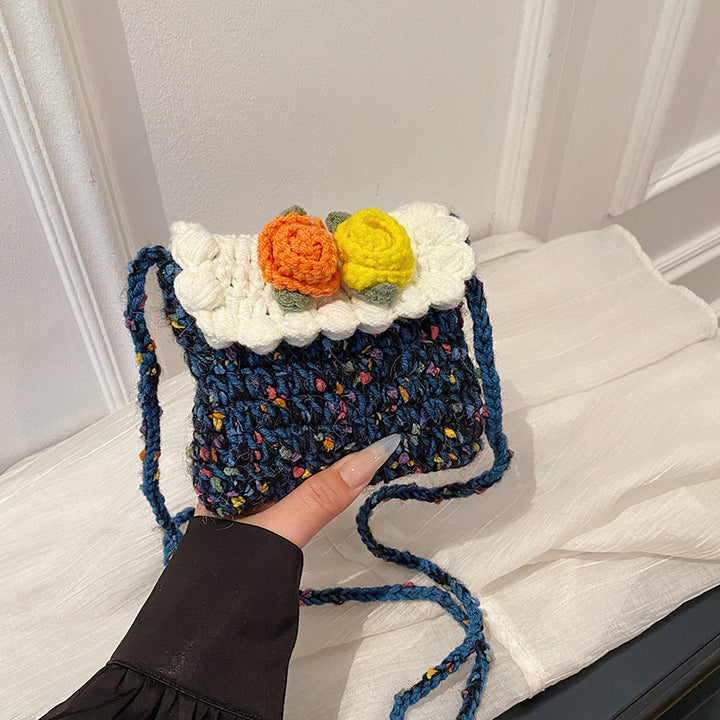 Florale Häkel-Mini-Handtasche