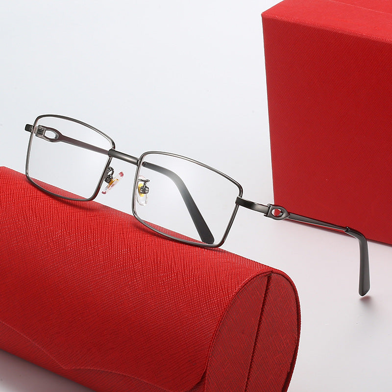 Damen elegante Halbrahmenbrille mit feinem Metallgestell Karnz