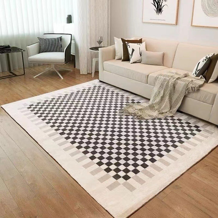 Geometrisch gemusteter Bereichsteppich