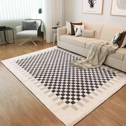 Geometrisch gemusteter Bereichsteppich