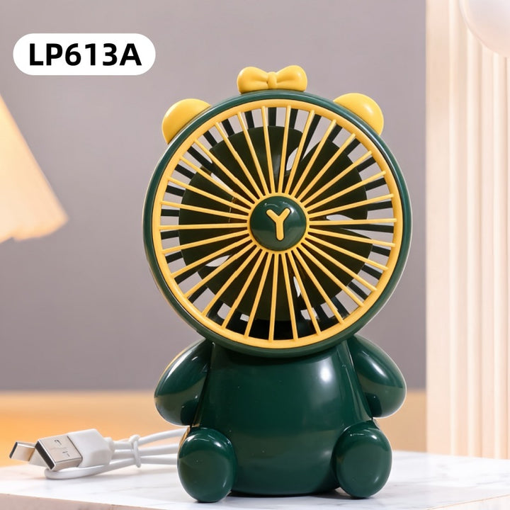 Damen Tragbarer USB Handventilator mit süßem Bärenmotiv Karnz