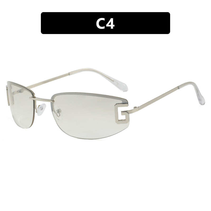 Damen futuristische Sonnenbrille mit sportlichem Design und UV-Schutz Karnz